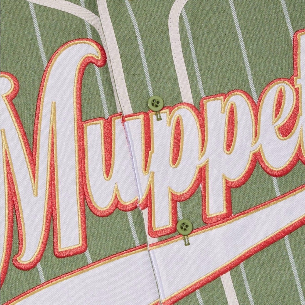 The Muppets Kermit Striped Baseball Jersey Unisex Sz Med. NWT - Picture 3 of 5